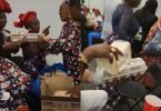 Loaves of bread and crates of egg shared as souvenir at Nigerian party (video)